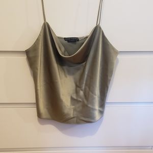 Alice + Olivia Olive slip top